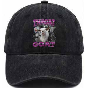 Funny Dirty Humor Washed Cotton Baseball Cap Throat Goat TS12 Print Your Wear