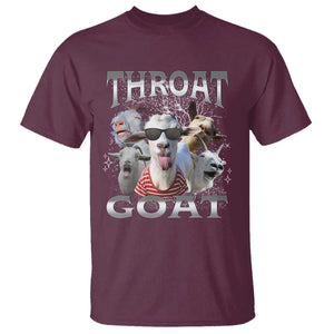 Funny Adult Humor T Shirt Throat Goat Meme TS12 Maroon Print Your Wear