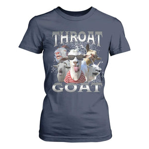 Funny Adult Humor T Shirt For Women Throat Goat Meme TS12 Navy Print Your Wear