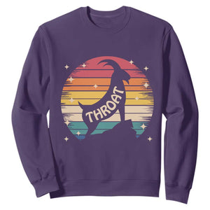 Raunchy Humor Sweatshirt Throat Goat Meme Gift TS12 Purple Print Your Wear