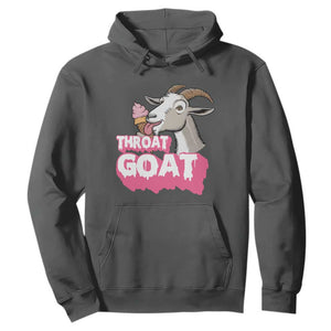 Throat Goat Hoodie Sarcastic Adult Humor TS12 Dark Heather Print Your Wear