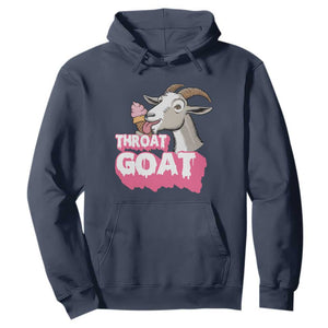 Throat Goat Hoodie Sarcastic Adult Humor TS12 Navy Print Your Wear