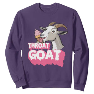 Throat Goat Sweatshirt Sarcastic Adult Humor TS12 Purple Print Your Wear