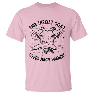 This Throat Goat Loves Juicy Wieners T Shirt Funny Adult Humor TS12 Light Pink Print Your Wear