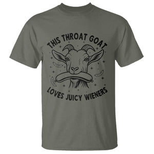 This Throat Goat Loves Juicy Wieners T Shirt Funny Adult Humor TS12 Military Green Print Your Wear
