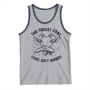 This Throat Goat Loves Juicy Wieners Tank Top Funny Adult Humor TS12 Athletic Heather Navy Print Your Wear
