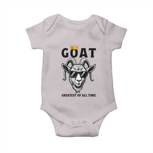 Goat Lover Gift Baby Onesie Funny Motivational Quote Be The G O A T TS12 Ice Gray Print Your Wear
