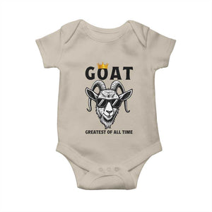 Goat Lover Gift Baby Onesie Funny Motivational Quote Be The G O A T TS12 Sand Print Your Wear