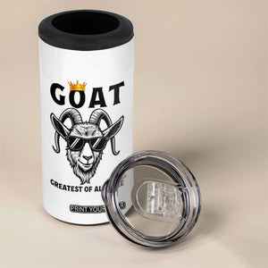 Goat Lover Gift 4 in 1 Can Cooler Tumbler Funny Motivational Quote Be The G O A T TS12 Print Your Wear