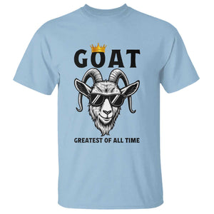 Goat Lover Gift T Shirt Funny Motivational Quote Be The G O A T TS12 Light Blue Print Your Wear