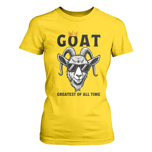 Goat Lover Gift T Shirt For Women Funny Motivational Quote Be The G O A T TS12 Daisy Print Your Wear