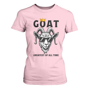 Goat Lover Gift T Shirt For Women Funny Motivational Quote Be The G O A T TS12 Light Pink Print Your Wear