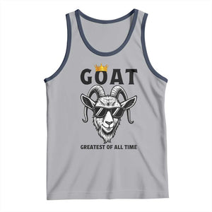 Goat Lover Gift Tank Top Funny Motivational Quote Be The G O A T TS12 Athletic Heather Navy Print Your Wear