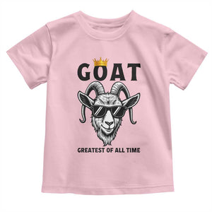Goat Lover Gift Toddler T Shirt Funny Motivational Quote Be The G O A T TS12 Light Pink Print Your Wear