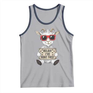 Relax I Have Goat This Tank Top Funny Goat Lover Gift TS12 Athletic Heather Navy Print Your Wear