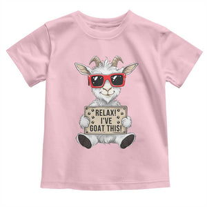 Relax I Have Goat This Toddler T Shirt Funny Goat Lover Gift TS12 Light Pink Print Your Wear