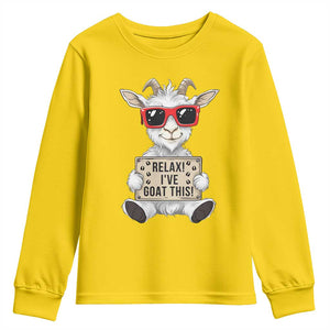 Relax I Have Goat This Youth Sweatshirt Funny Goat Lover Gift TS12 Daisy Print Your Wear