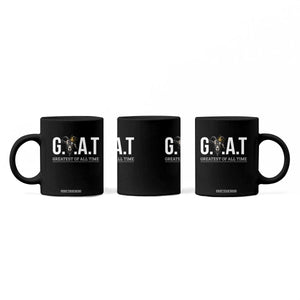 Funny Goat Lover Coffee Mug Motivational Quote Crowned G O A T Style TS12 Print Your Wear