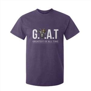 Funny Goat Lover T Shirt For Kid Motivational Quote Crowned G O A T Style TS12 Purple Print Your Wear
