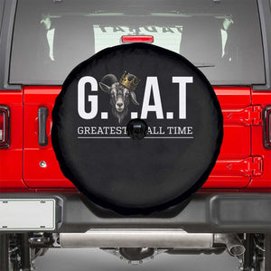Funny Goat Lover Spare Tire Cover Motivational Quote Crowned G O A T Style TS12 Black Print Your Wear