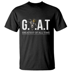 Funny Goat Lover T Shirt Motivational Quote Crowned G O A T Style TS12 Black Print Your Wear