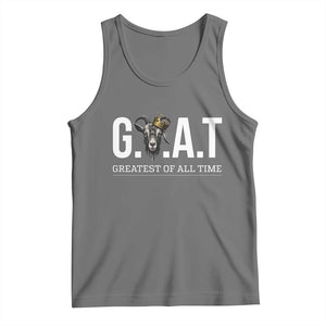 Funny Goat Lover Tank Top Motivational Quote Crowned G O A T Style TS12 Black Heather Print Your Wear