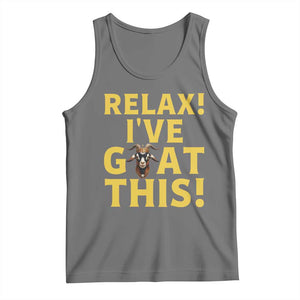Funny Goat Humor Tank Top Relax I Have Goat This TS12 Black Heather Print Your Wear