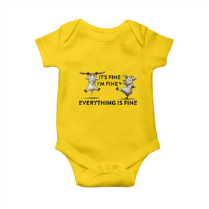 It Is Fine I Am Fine Everything Is Fine Baby Onesie Funny Goat Lover Gift TS12 Daisy Print Your Wear