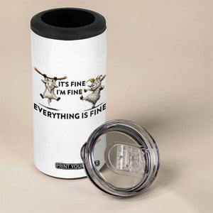 It Is Fine I Am Fine Everything Is Fine 4 in 1 Can Cooler Tumbler Funny Goat Lover Gift TS12 Print Your Wear