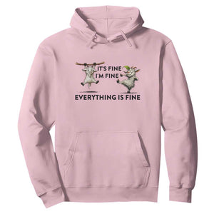 It Is Fine I Am Fine Everything Is Fine Hoodie Funny Goat Lover Gift TS12 Light Pink Print Your Wear