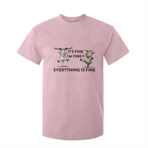 It Is Fine I Am Fine Everything Is Fine T Shirt For Kid Funny Goat Lover Gift TS12 Light Pink Print Your Wear