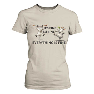It Is Fine I Am Fine Everything Is Fine T Shirt For Women Funny Goat Lover Gift TS12 Sand Print Your Wear