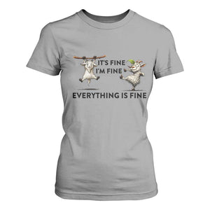 It Is Fine I Am Fine Everything Is Fine T Shirt For Women Funny Goat Lover Gift TS12 Sport Gray Print Your Wear