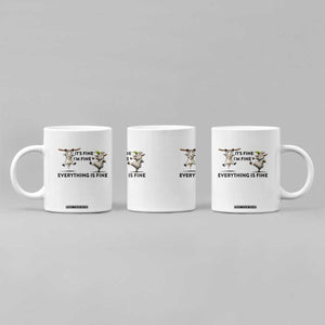 It Is Fine I Am Fine Everything Is Fine Coffee Mug Funny Goat Lover Gift TS12 Print Your Wear