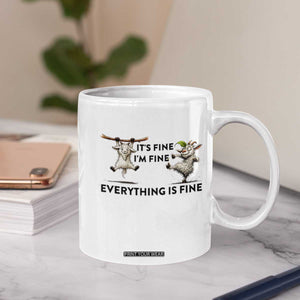 It Is Fine I Am Fine Everything Is Fine Coffee Mug Funny Goat Lover Gift TS12 Print Your Wear