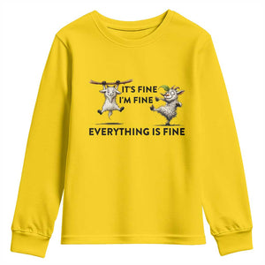 It Is Fine I Am Fine Everything Is Fine Youth Sweatshirt Funny Goat Lover Gift TS12 Daisy Print Your Wear