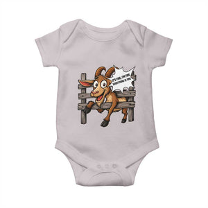 Funny Goat Baby Onesie It Is Fine I Am Fine Everything Is Fine TS12 Ice Gray Print Your Wear