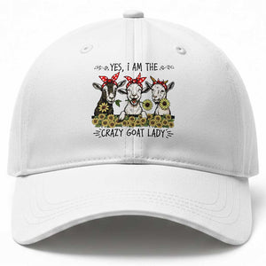 I Am The Crazy Goat Lady Baseball Cap Goat Lady Gift TS12 Print Your Wear