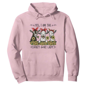 I Am The Crazy Goat Lady Hoodie Goat Lady Gift TS12 Light Pink Print Your Wear