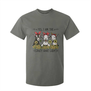 I Am The Crazy Goat Lady T Shirt For Kid Goat Lady Gift TS12 Military Green Print Your Wear