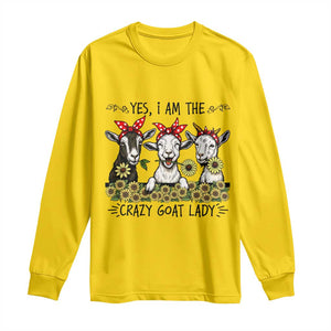 I Am The Crazy Goat Lady Long Sleeve Shirt Goat Lady Gift TS12 Daisy Print Your Wear