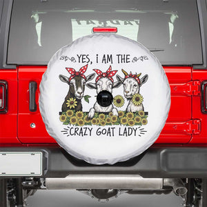 I Am The Crazy Goat Lady Spare Tire Cover Goat Lady Gift TS12 White Print Your Wear