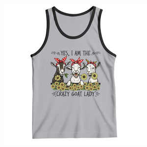 I Am The Crazy Goat Lady Tank Top Goat Lady Gift TS12 Athletic Heather Black Print Your Wear