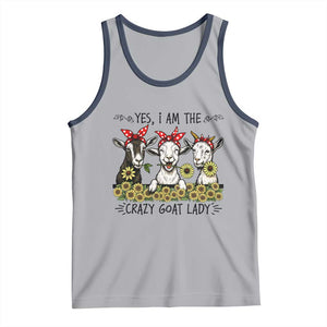 I Am The Crazy Goat Lady Tank Top Goat Lady Gift TS12 Athletic Heather Navy Print Your Wear