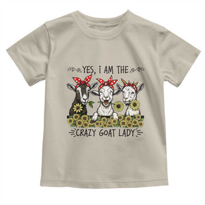 I Am The Crazy Goat Lady Toddler T Shirt Goat Lady Gift TS12 Sand Print Your Wear