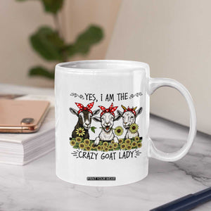 I Am The Crazy Goat Lady Coffee Mug Goat Lady Gift TS12 Print Your Wear