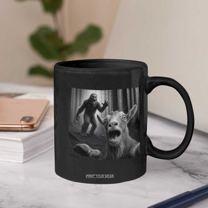 Goat Selfie With Bigfoot Coffee Mug Funny Cryptid Gift TS12 Print Your Wear