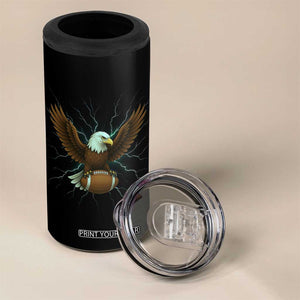 Lightning Eagle Holding 4 in 1 Can Cooler Tumbler Football Player Gift TS12 Print Your Wear