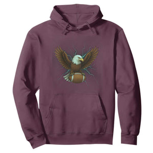 Lightning Eagle Holding Hoodie Football Player Gift TS12 Maroon Print Your Wear