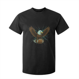 Lightning Eagle Holding T Shirt For Kid Football Player Gift TS12 Black Print Your Wear